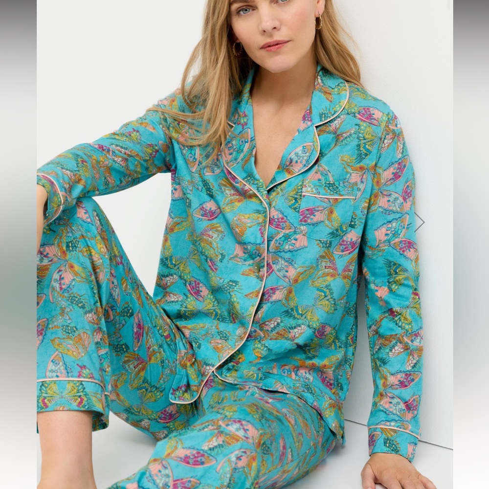 Johnny Was Carly Pajama Set size XL